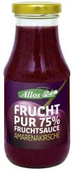 Coulis Aux Fruits Bio 75% Fruits Amarena Cerise 1,5 Litre (6 Bouteilles de 250ml)